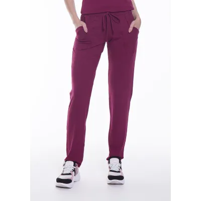 Calça Rolamoça Malha Viscose Bordo - 05126-BD01
