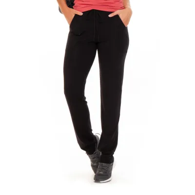 Calça Rolamoça Malha Viscose Preta - 05126-PT