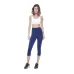 Calça Corsário Rolamoça Supplex Cós Alto Azul - 08157-AZ02