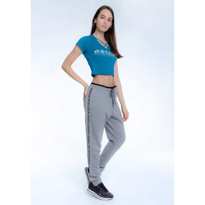 Calça Rolamoça Jogger Moletom Peluciada - 05178-ME77PT