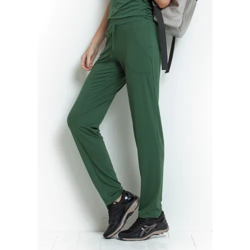 Calça Rolamoça Malha Viscose Verde - 05126-VD08