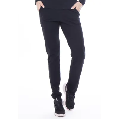 Calça Rolamoça Moletinho Reta Preta - 05219-PT