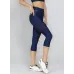 Calça Corsário Run More 08213 Azul 21 Com Bolso