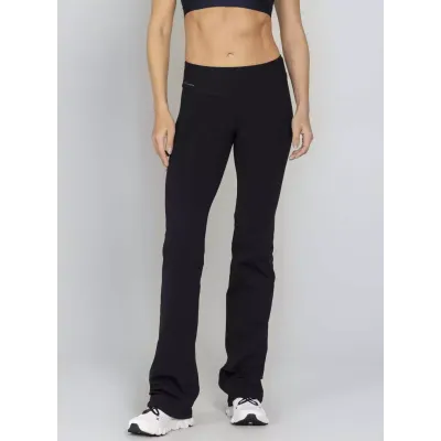 Calça Rolamoça Run More Reta Essencial Supplex Preta - 05230-PT