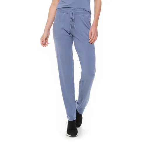 Calça Rolamoça Malha Viscose Azul - 05126-AZ20