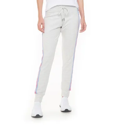 Calça Rolamoça Jogger Moletinho Listras Mescla - 05248-ME76RS24