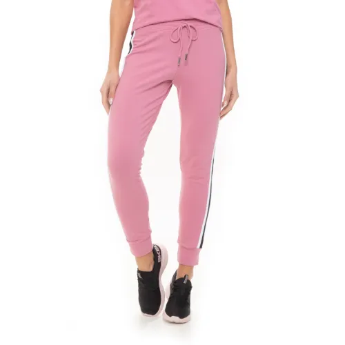 Calça Rolamoça Jogger Moletinho Listras - 05248-RS24PT