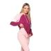 Calça Jogger Rolamoça Run More Moletinho Cintura Alta Rosa - 05258-RS26