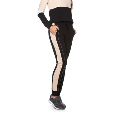 Calça Rolamoça Run More Jogger Moletinho Faixa Lateral - 05260-PTBG09