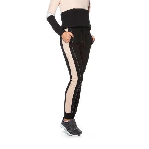 Calça Rolamoça Run More Jogger Moletinho Faixa Lateral - 05260-PTBG09