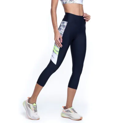 Calça Corsário Rolamoça Run More Alongada Compression - 08230-PTSBF002