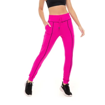 Calça Jogger Rolamoça Run More Leveza Luar Rosa - 05266-RS07PT
