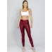 Calça Legging Run More Power Cetim Brilho Essencial - 06552 Bordô 03