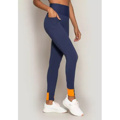 Calça Legging Rolamoça Run More Basic Power Fit Com Bolsinho - 06651-AZ02LJ15