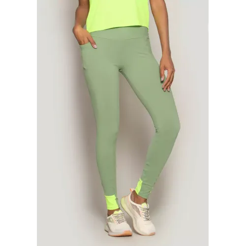Calça Legging Rolamoça Run More Basic Power Fit Com Bolsinho - 06651-VD25VD11