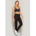 Calça Rolamoça Run More Com Recortes de Moletinho Preta - 05283-PT