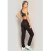 Calça Rolamoça Run More Com Recortes de Moletinho Preta - 05283-PT