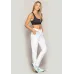 Calça Rolamoça Run More Com Recortes de Moletinho Branco - 05283-BR