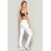 Calça Rolamoça Run More Com Recortes de Moletinho Branco - 05283-BR