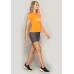 Blusa Decote V Run More 01553 Laranja 15 Branco