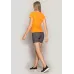 Blusa Decote V Run More 01553 Laranja 15 Branco