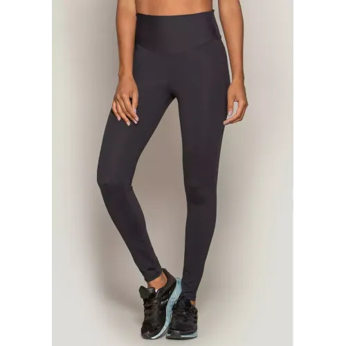 Calça Legging Rolamoça Run More Green Levanta Bumbum Preta - 06681-PT