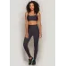 Calça Legging Rolamoça Run More Green Levanta Bumbum Preta - 06681-PT