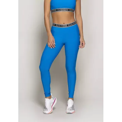 Calça Legging Run More Cós com Elástico Azul - 06697-AZ03 Calça Legging Run More Cós com Elástico Azul - 06697-AZ03