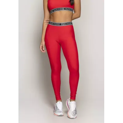Calça Legging Run More Cós com Elástico Vermelha - 06697-VM01 Calça Legging Run More Cós com Elástico Vermelha - 06697-VM01