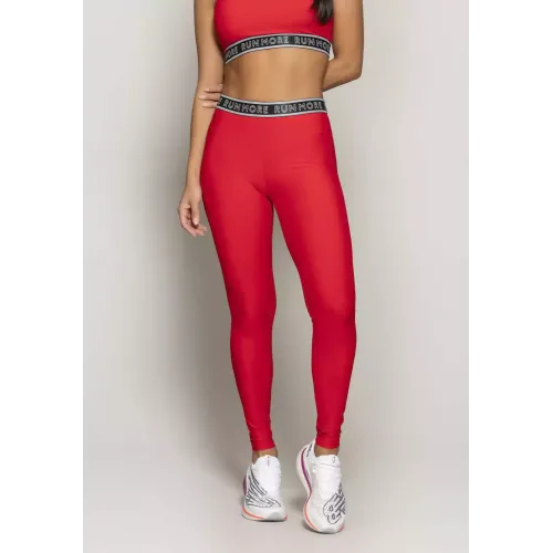 Calça Legging Run More Cós com Elástico Vermelha - 06697-VM01