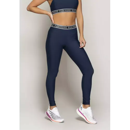 Calça Legging Run More Cós com Elástico Azul - 06697-AZ21