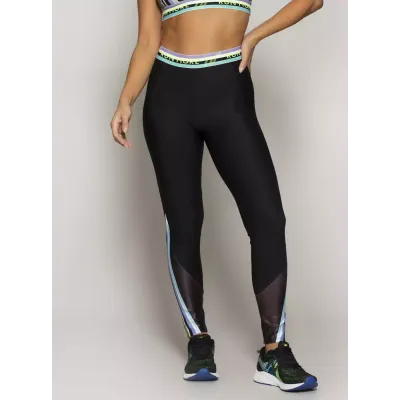 Calça Legging Cós Com Elástico Run More 06719 Preto 02 SUF 023