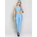 Calça Legging Run More Blocking Power Pace 06728 Azul 38