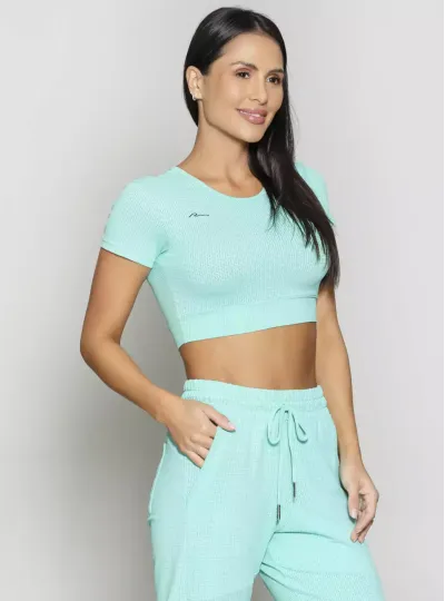 Blusa Cropped Run More 01613 verde 14