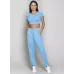 Blusa Cropped Run More 01613 Azul 38