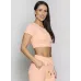 Blusa Cropped Run More 01613 Laranja 24