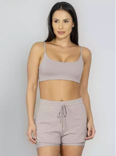 Top Rolamoça Run More Basic Essencial Cinza - 04408-CZ28