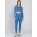 Blusa Cropped Manga Longa Run More 01626 Azul 27