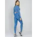 Blusa Cropped Manga Longa Run More 01626 Azul 27