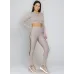 Blusa Cropped Manga Longa Run More 01626 Cinza 28