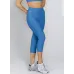 Calça Corsário Run More 08213 Azul 27 Com Bolso
