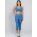 Calça Corsário Run More 08213 Azul 27 Com Bolso