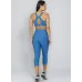 Calça Corsário Run More 08213 Azul 27 Com Bolso