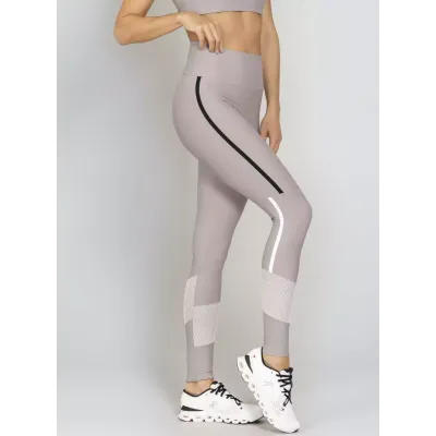 Legging Cintura Alta Run More 06801 Cinza 28 Preto