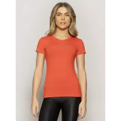 Baby Look Rolamoça Run More Decote V Athleisure - 30195-LJ04