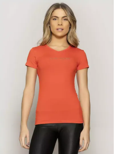 Baby Look Rolamoça Run More Decote V Athleisure - 30195-LJ04