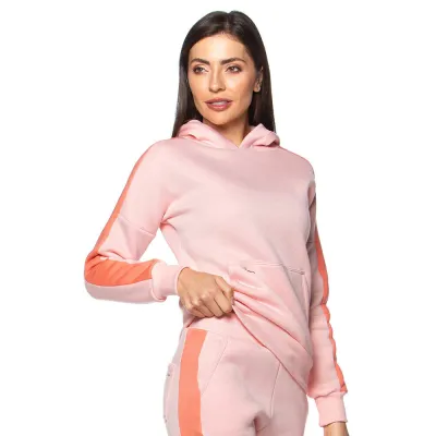 Blusão de Moletom Run More com Listra - 48185 Rs10Lj20