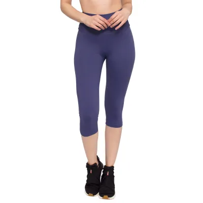 Calça Corsário Rolamoça Cós Alto Emana Essencial Azul - 08106-AZ02