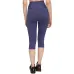 Calça Corsário Rolamoça Cós Alto Emana Essencial Azul - 08106-AZ02