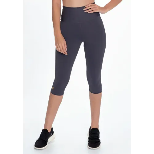 Calça Corsário Rolamoça Cós Alto Emana Essencial Cinza - 08106-CZ02